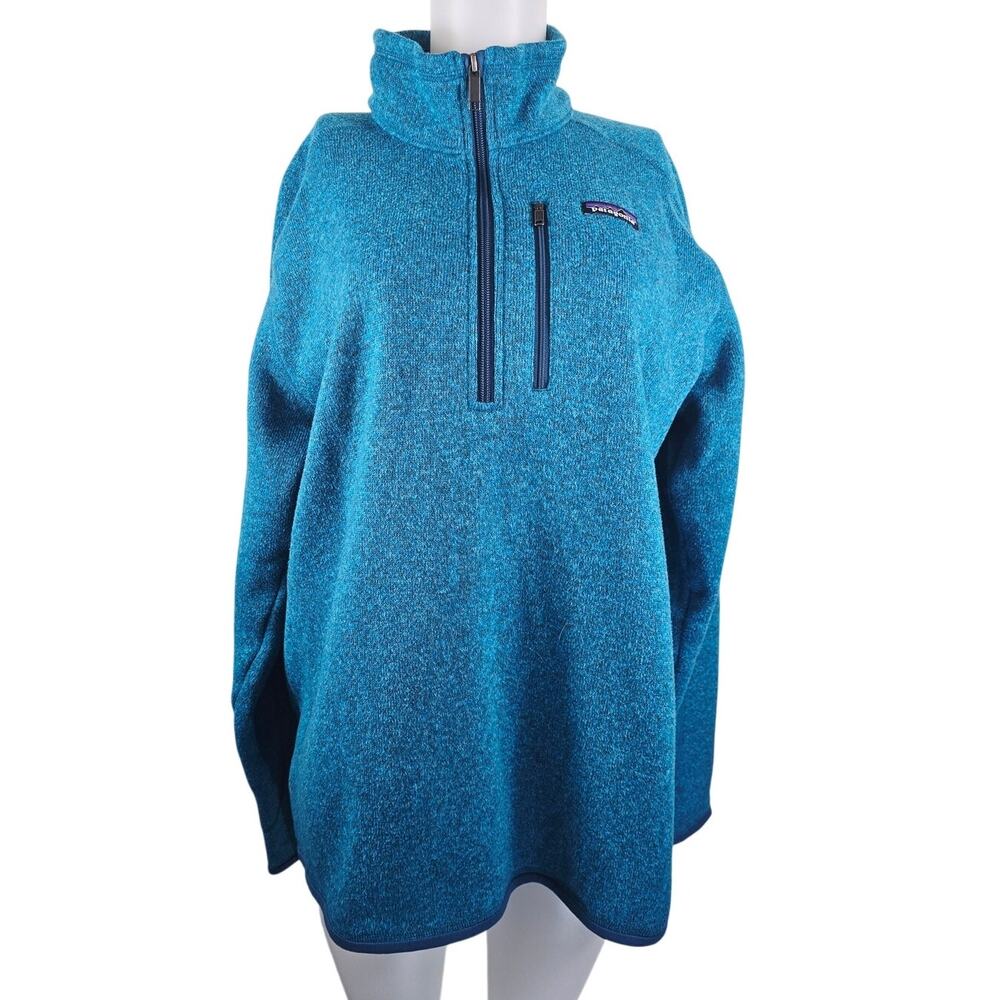 Patagonia Heathered Blue Better Sweater Men's Athletic Winter Jacket XL